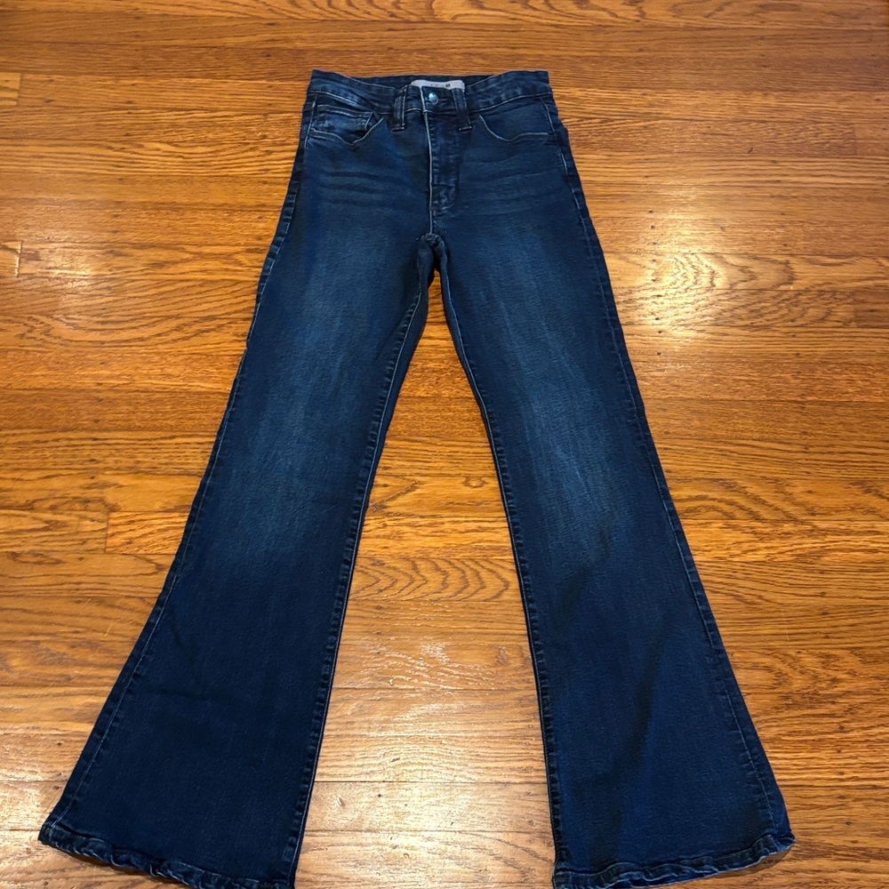 Joe's Jeans Dark Blue Flare Wide-Leg Denim